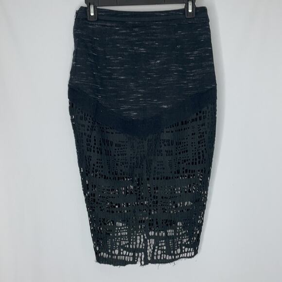 John John black black lace skirt - Picture 6 of 9